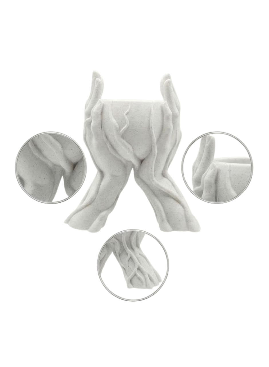 Modern Ev Dekoru İçin El Şeklinde 3D Baskı Dekoratif Saksı Vazo