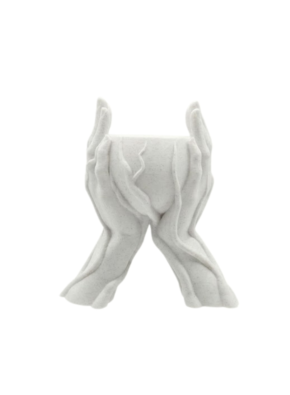 Modern Ev Dekoru İçin El Şeklinde 3D Baskı Dekoratif Saksı Vazo