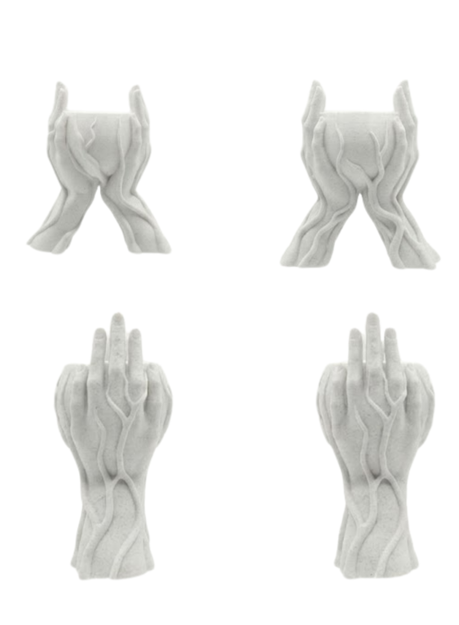 Minimalist El Tasarımlı Dekoratif 3D Saksı Vazo Modern Masa Dekoru