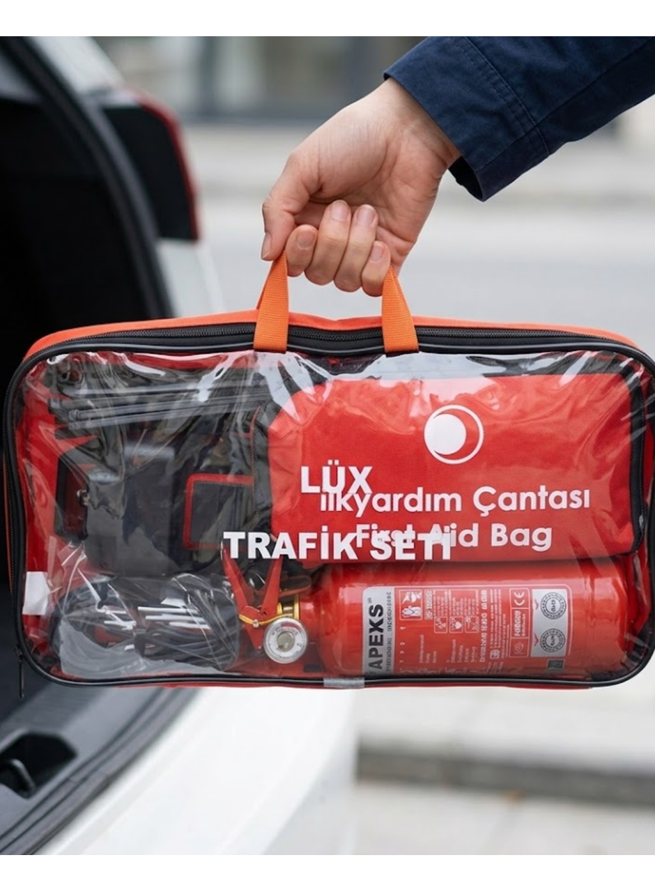 Araç Trafik Seti Muayene Uyumlu Yangın Söndürücü ve İlk Yardım Kiti