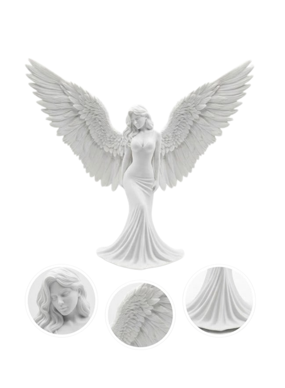 Minimalist Melek İnsan Figürlü 3D Heykel Dekoratif Biblo Ev Dekoru