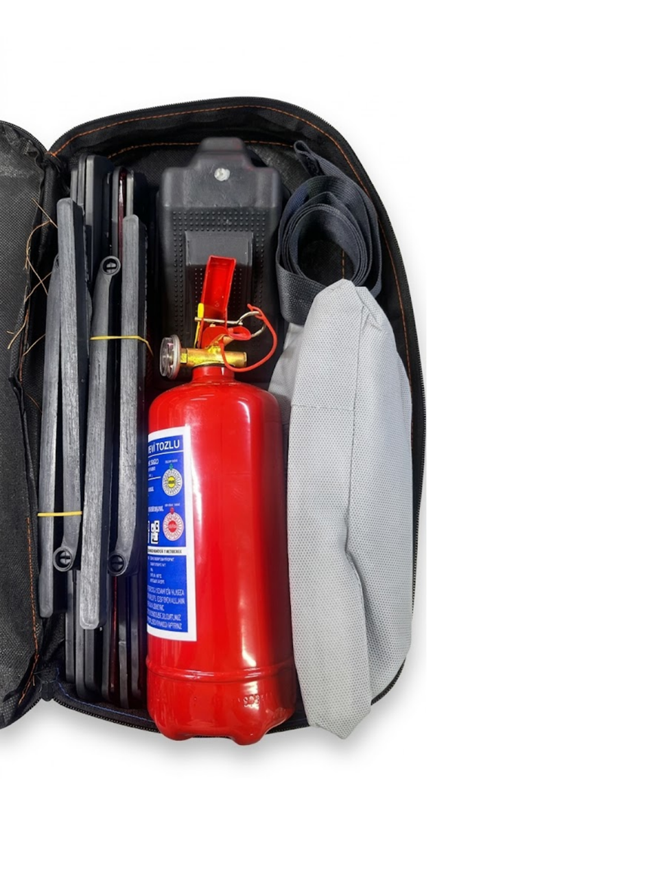 Trafik Seti Acil Durum Araç Güvenlik Kiti Yangın Tüpü ve Reflektörlü