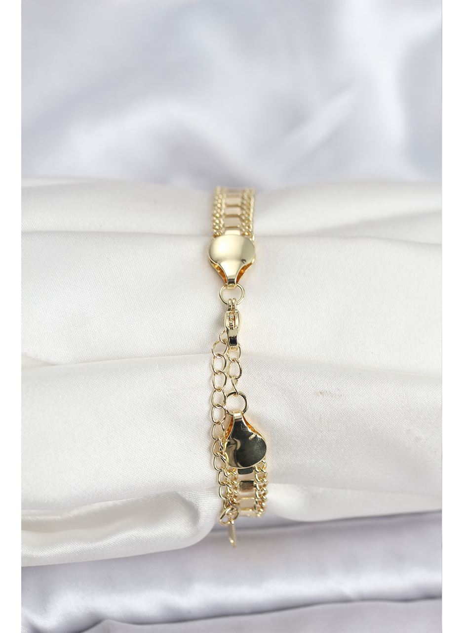 316L Çelik Gold Renk Pullu Zincir Model Kadın Bileklik