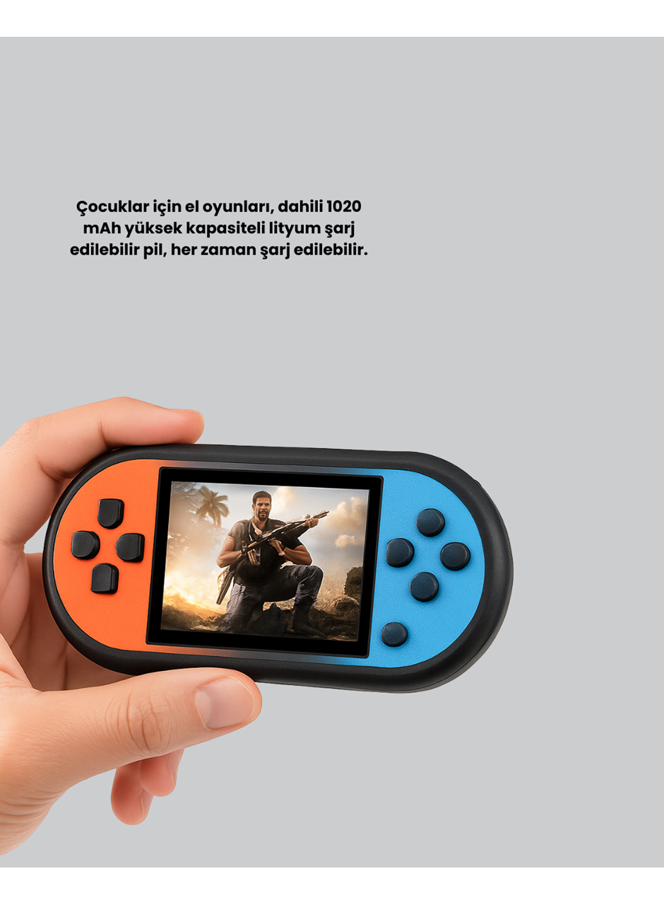 520 Oyunlu El Oyun Konsolu TV Bağlantılı HD LCD Ekranlı