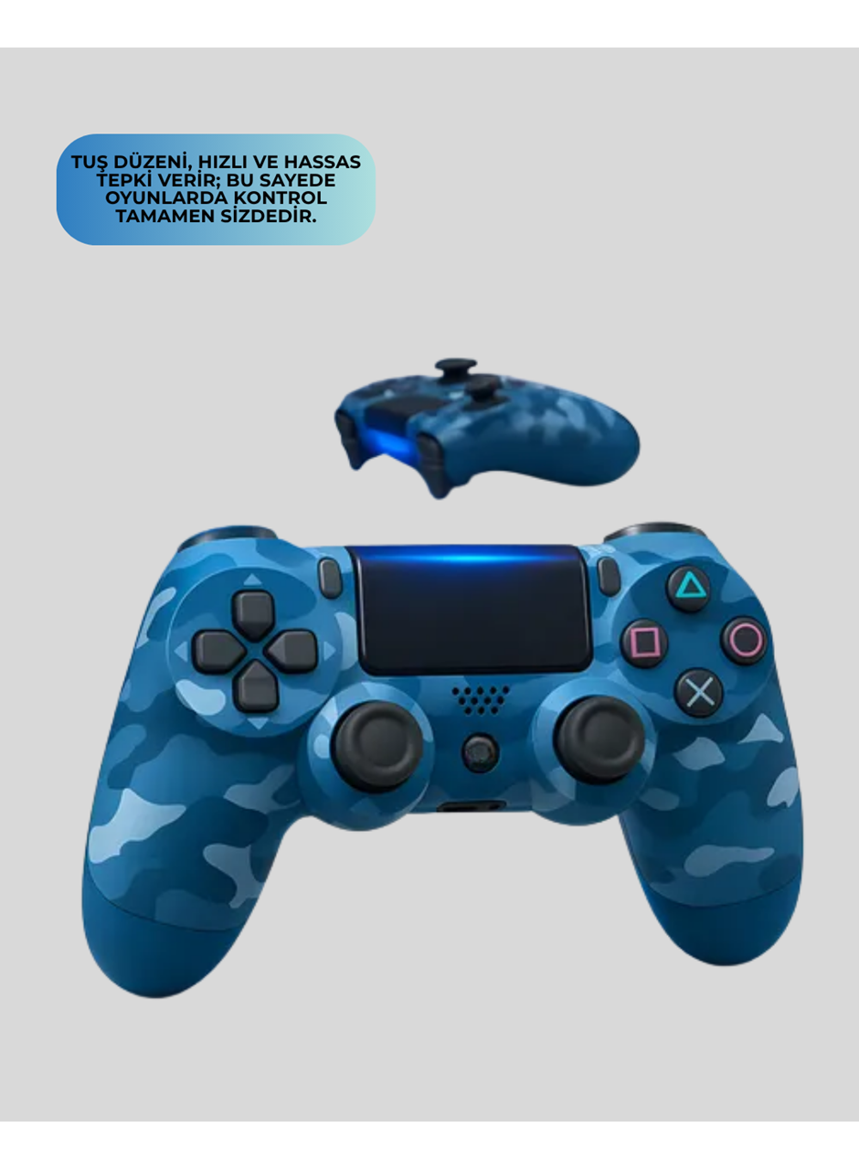 Şarjlı Kablosuz PS4 Oyun Kolu Titreşimli Hassas Kontrol