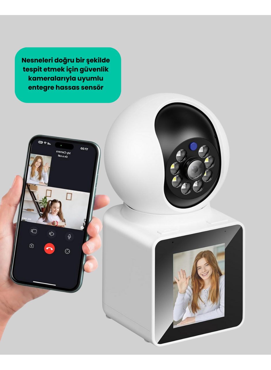 WiFi İç Mekan Kamera 2K Gece Görüşlü Çift Yönlü Görüntü Konuşma Destekli