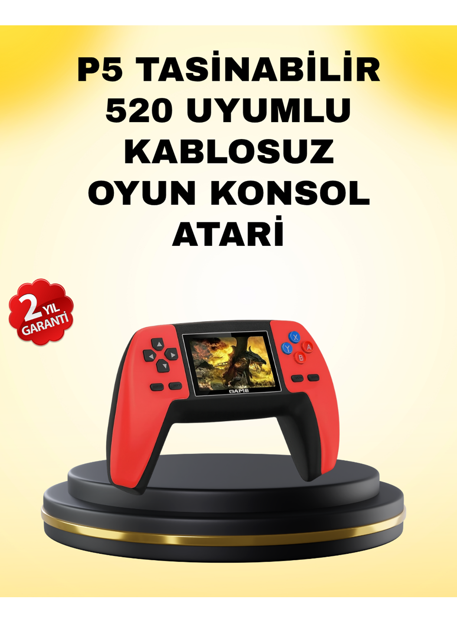 P5 Retro GamePad 520 Oyunlu TV ve Elde Oynanabilir Konsol