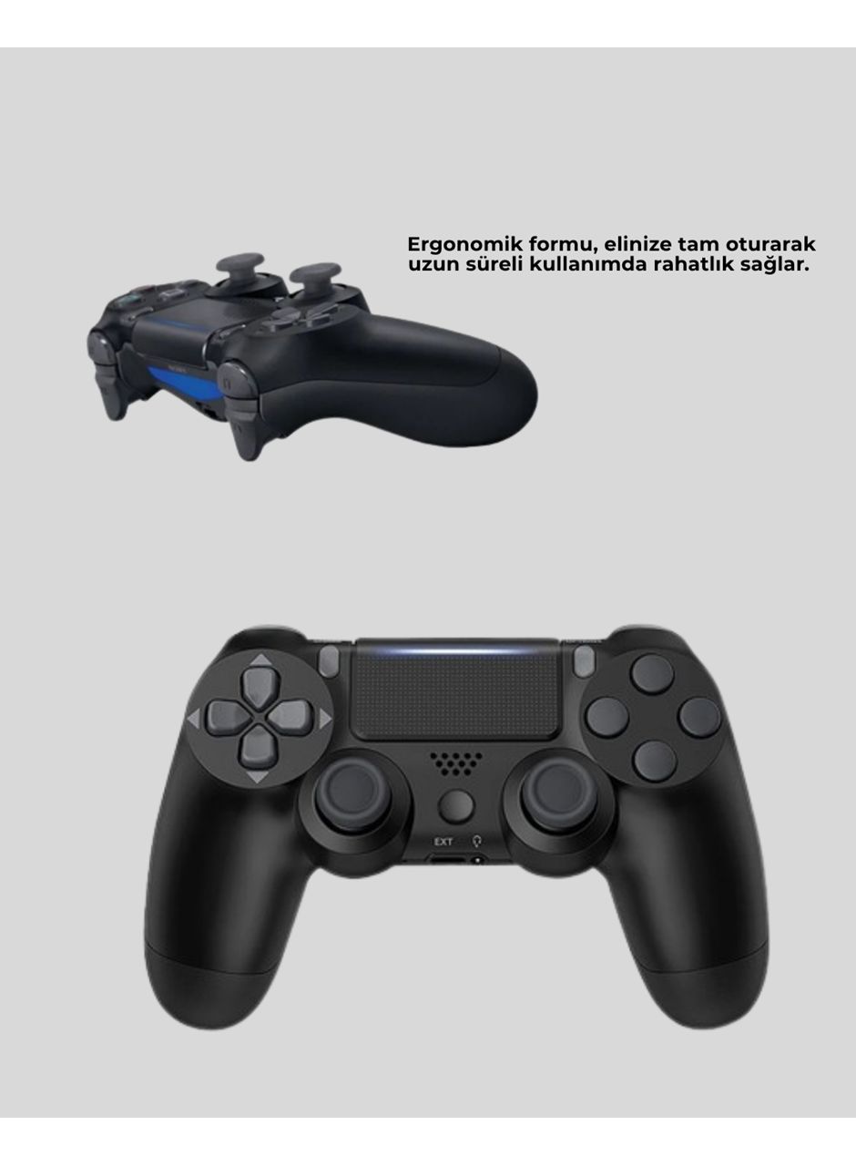 PS4 Kablosuz Oyun Kolu Gecikmesiz Bağlantılı Ergonomik Tasarımlı