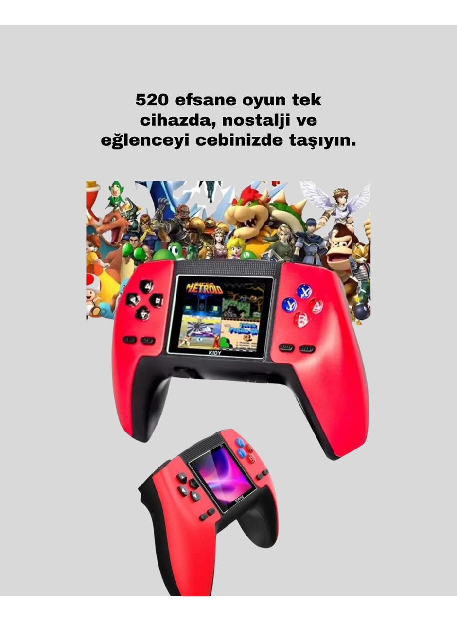 P5 Retro GamePad 520 Oyunlu TV ve Elde Oynanabilir Konsol