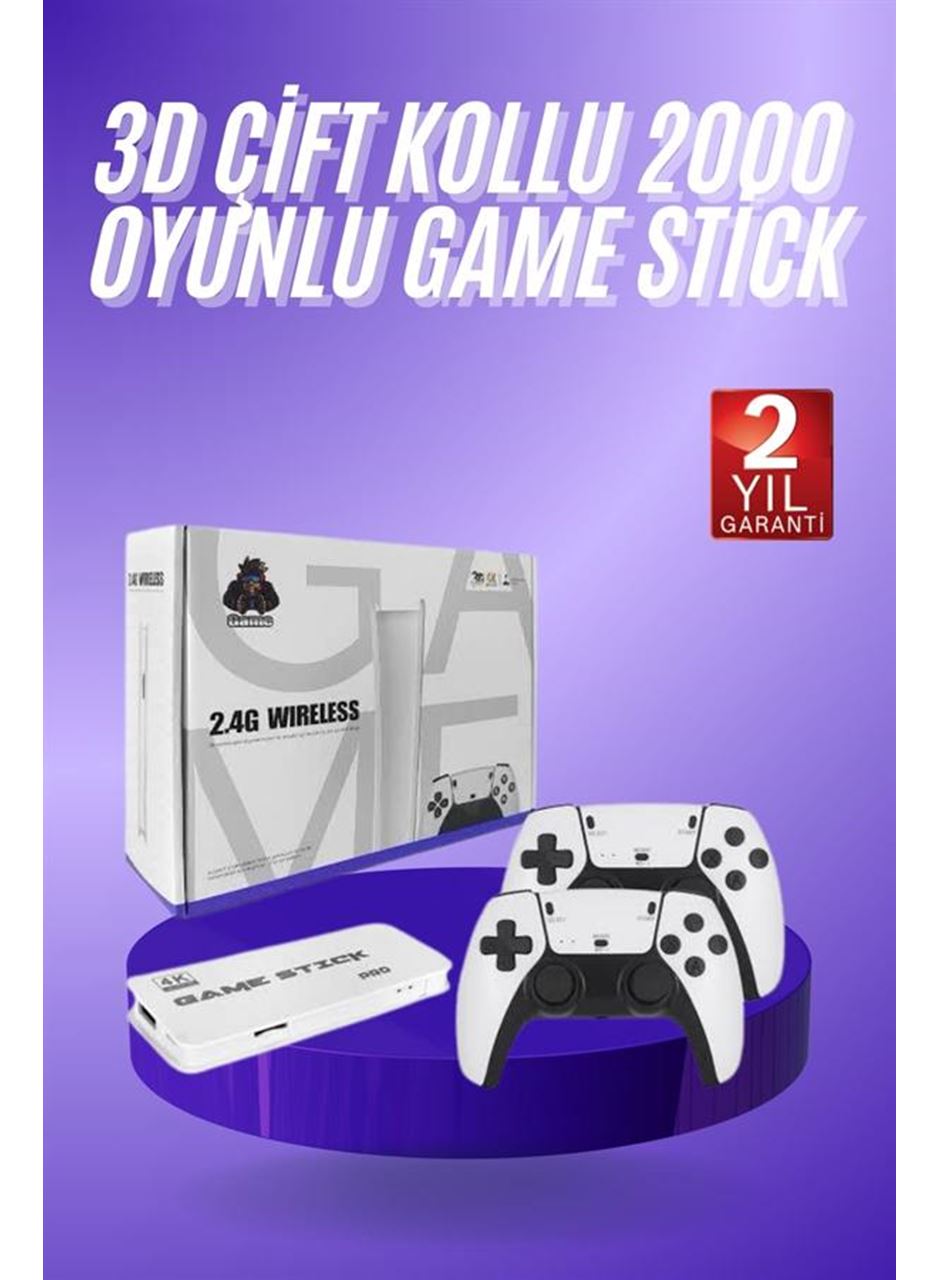 3D 4K HD 2.4G Game Stick 4K Ultra Hd Oyun Konsolu Çift Kollu