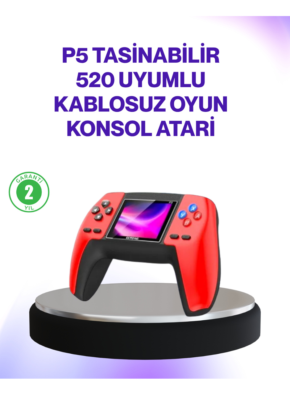 520 Klasik Oyunlu P5 Retro Elde Taşınabilir Konsol