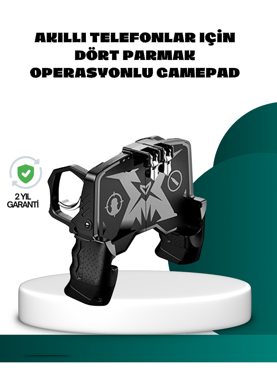 Mobil FPS Oyunlar İçin Dört Parmak Uyumlu Gamepad