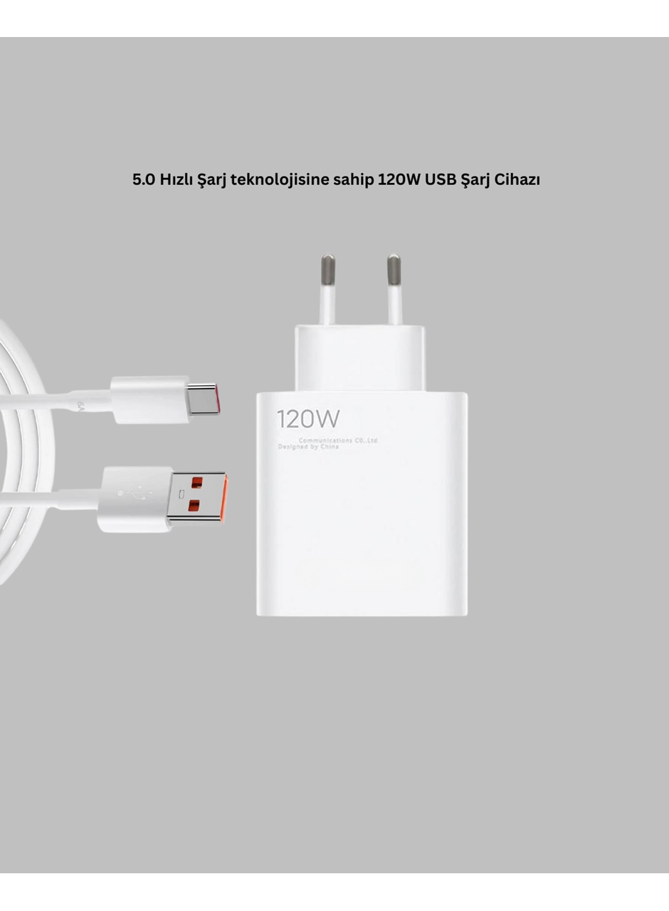 120 Watt Type C Şarj Başlığı Poco X3 X4 X5 Pro Uyumlu