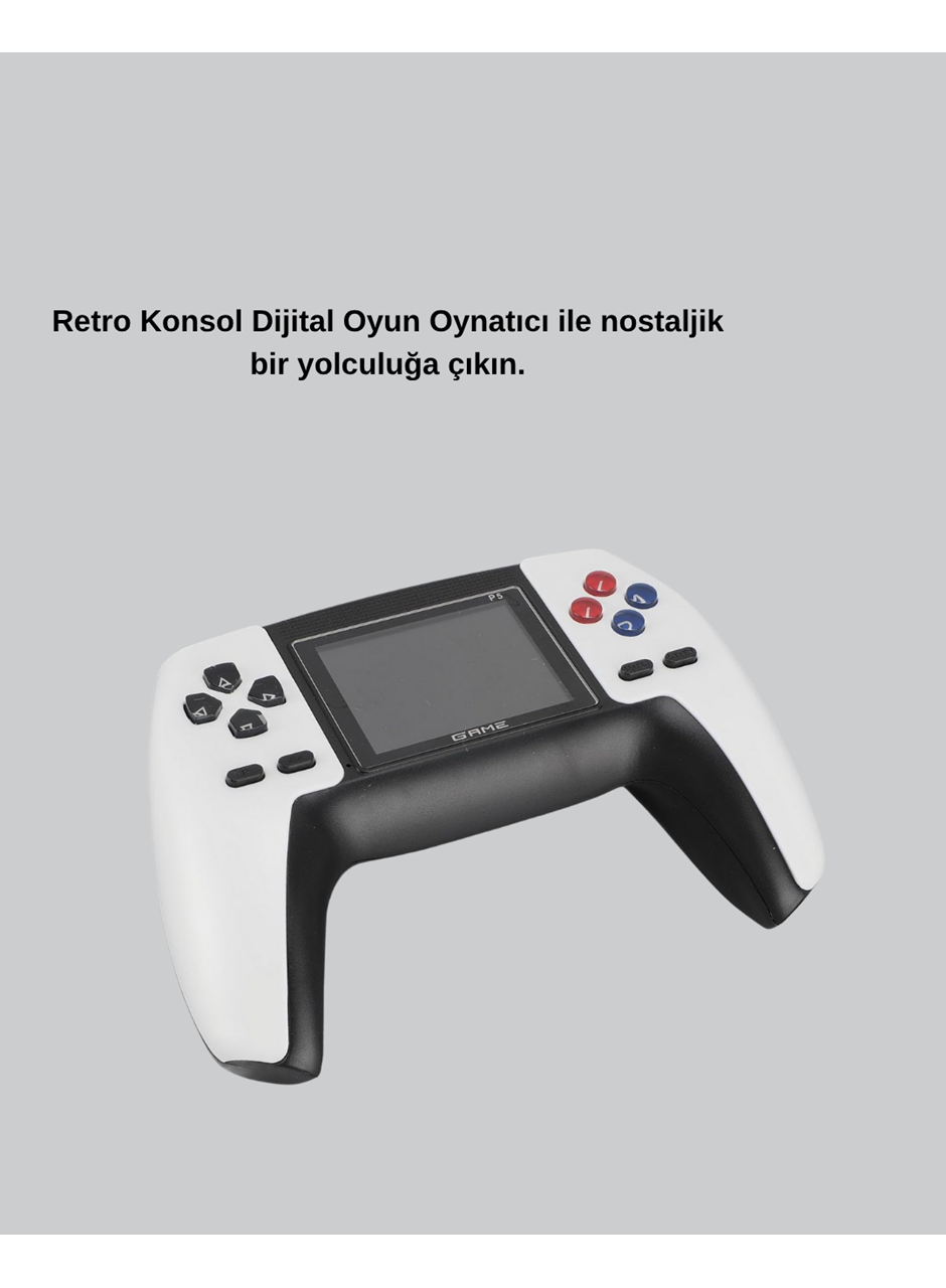 520 Klasik Oyunlu P5™ ControllerView Retro Konsol – Şarjlı,  Ergonomik Tasarım