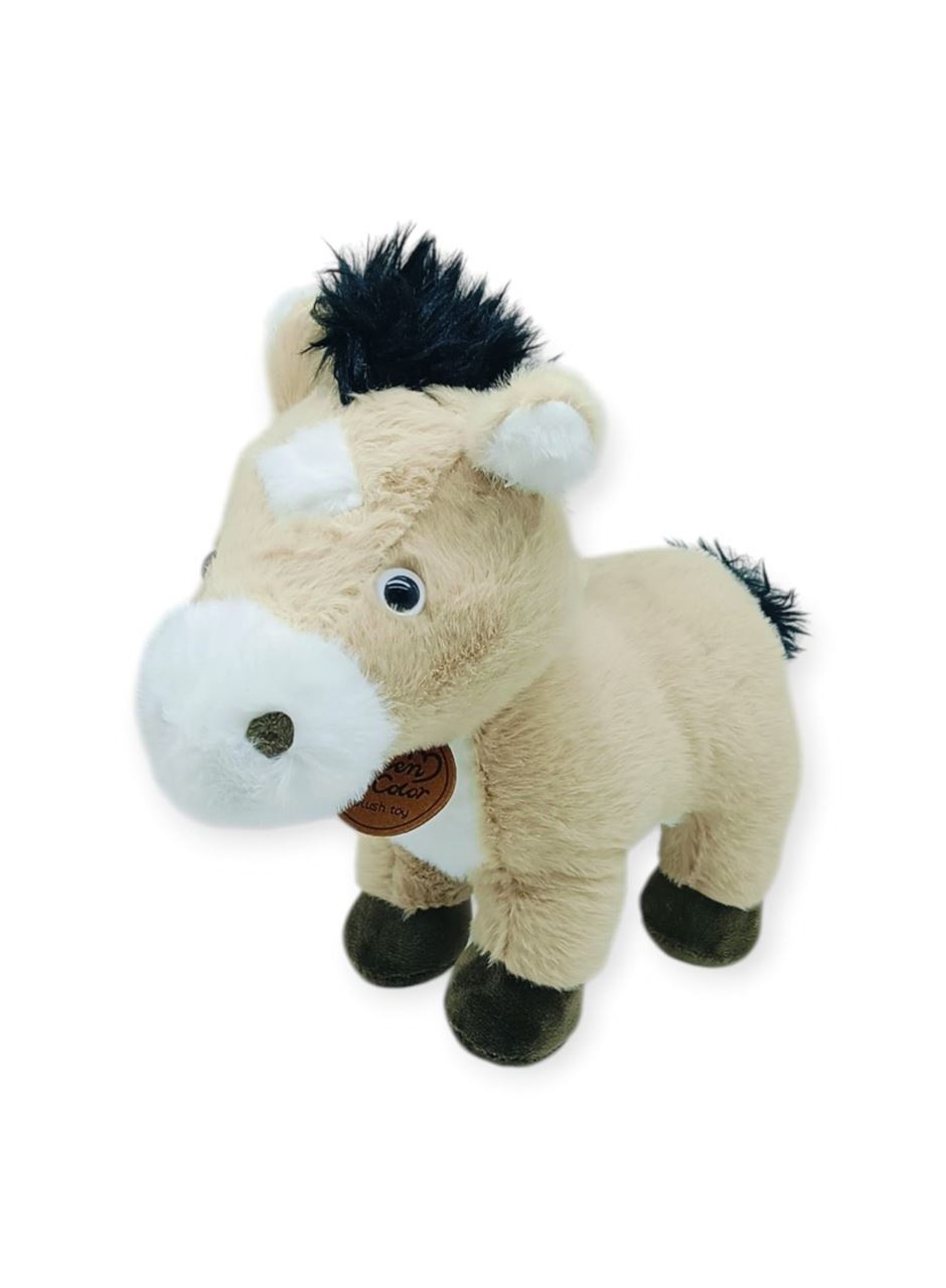 Peluş Hayvanlar Sesli 30 cm At - Bej