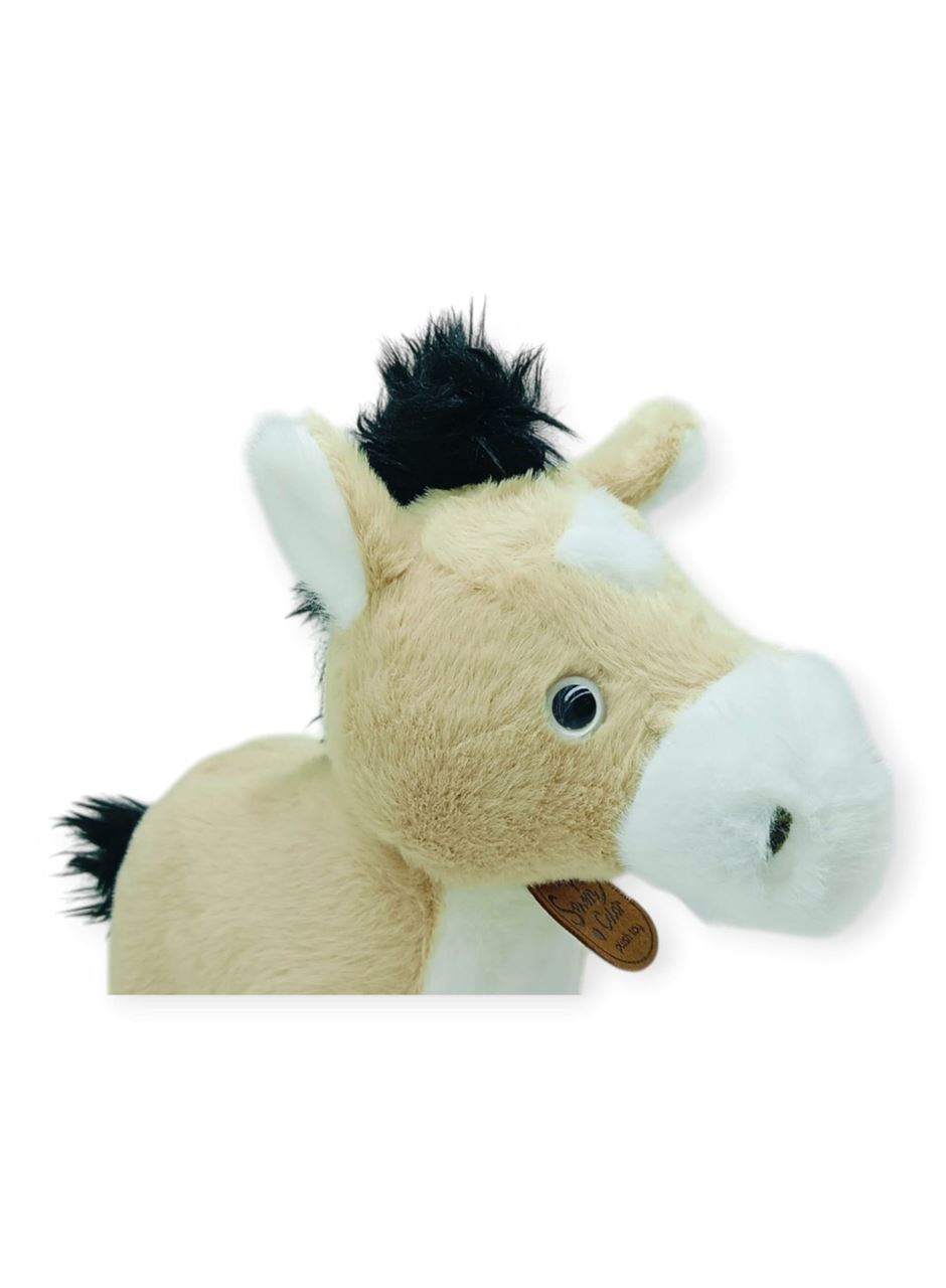 Peluş Hayvanlar Sesli 30 cm At - Bej