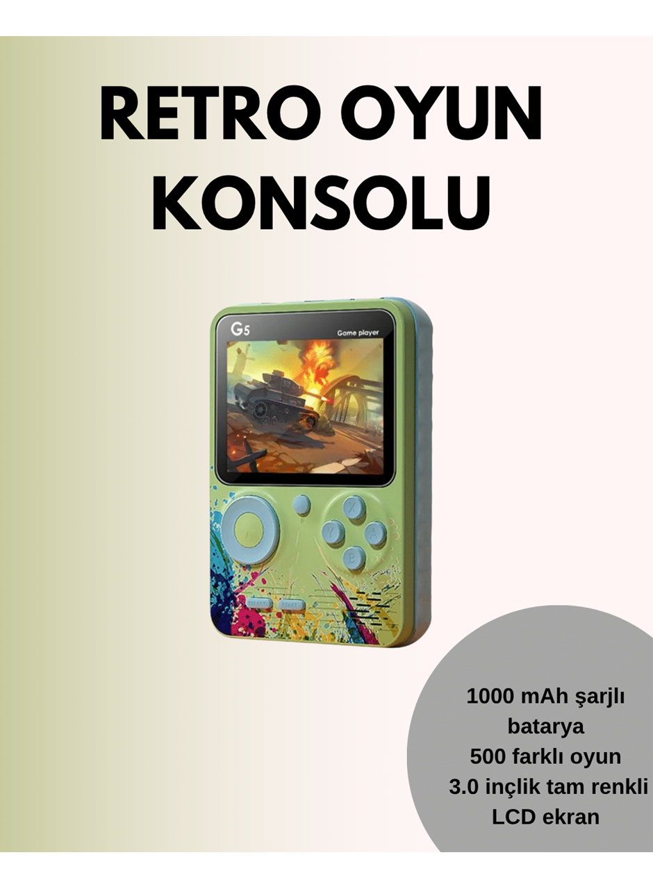 TV Bağlantılı 500 Oyunlu Mini Gameboy Konsol