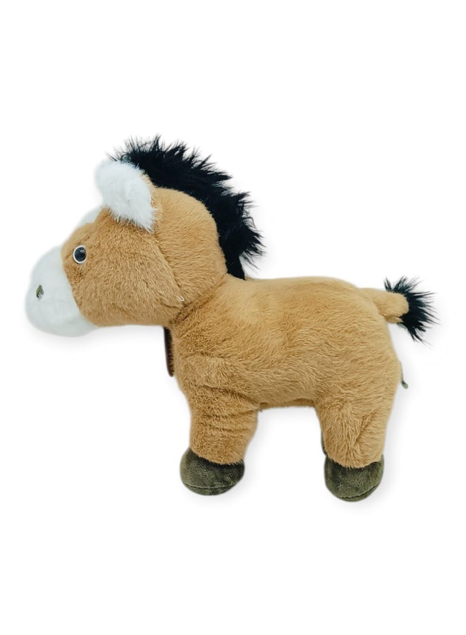 Peluş Hayvanlar Sesli 30 cm At - Koyu Kahverengi