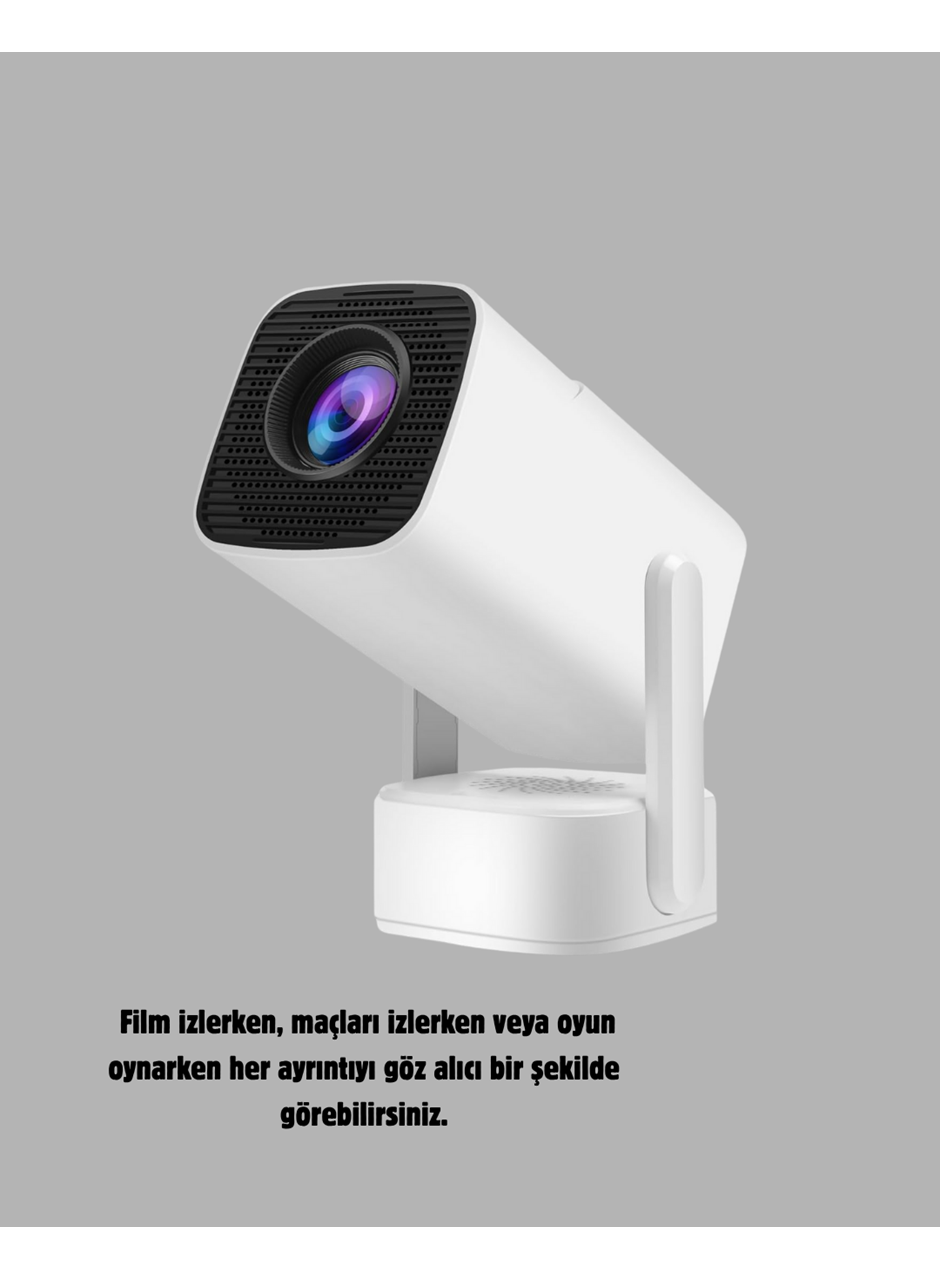 HD 720p Projeksiyon Cihazı – Geniş Ekran, 10.000 Saat Ampul Ömrü, Ev Sineması Deneyimi