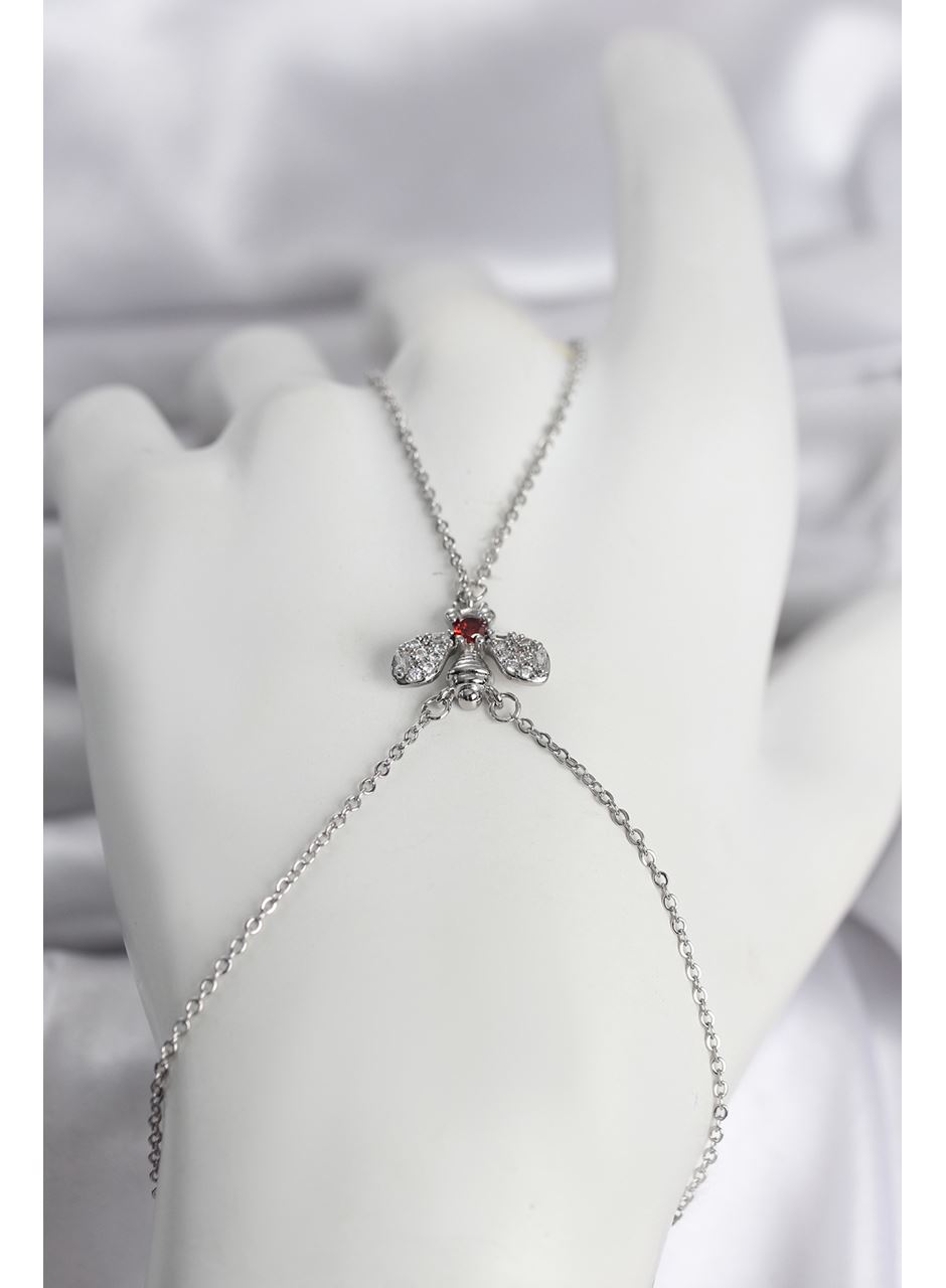 Pirinç Gümüş Renk Sinek Model Kadın Şahmeran