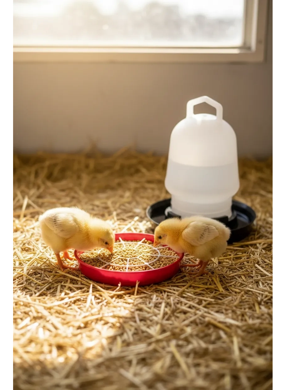 Civciv Suluk 0,75 ML Kaliteli Plastik + Tabak Yemlik (