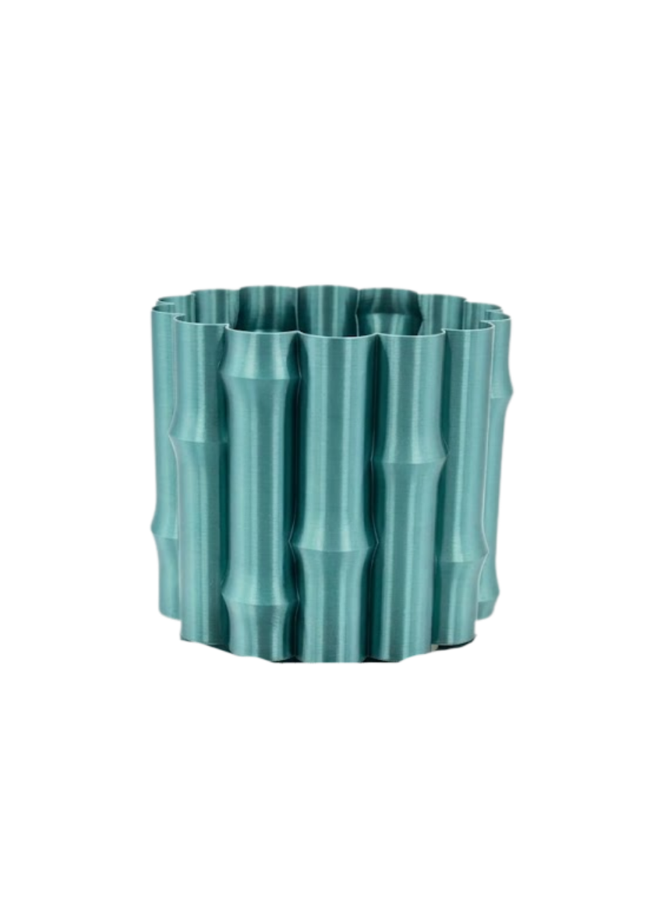 Modern Parlak Yeşil Vazo Dekoratif Şık Tasarım Salon Ofis Kullanım