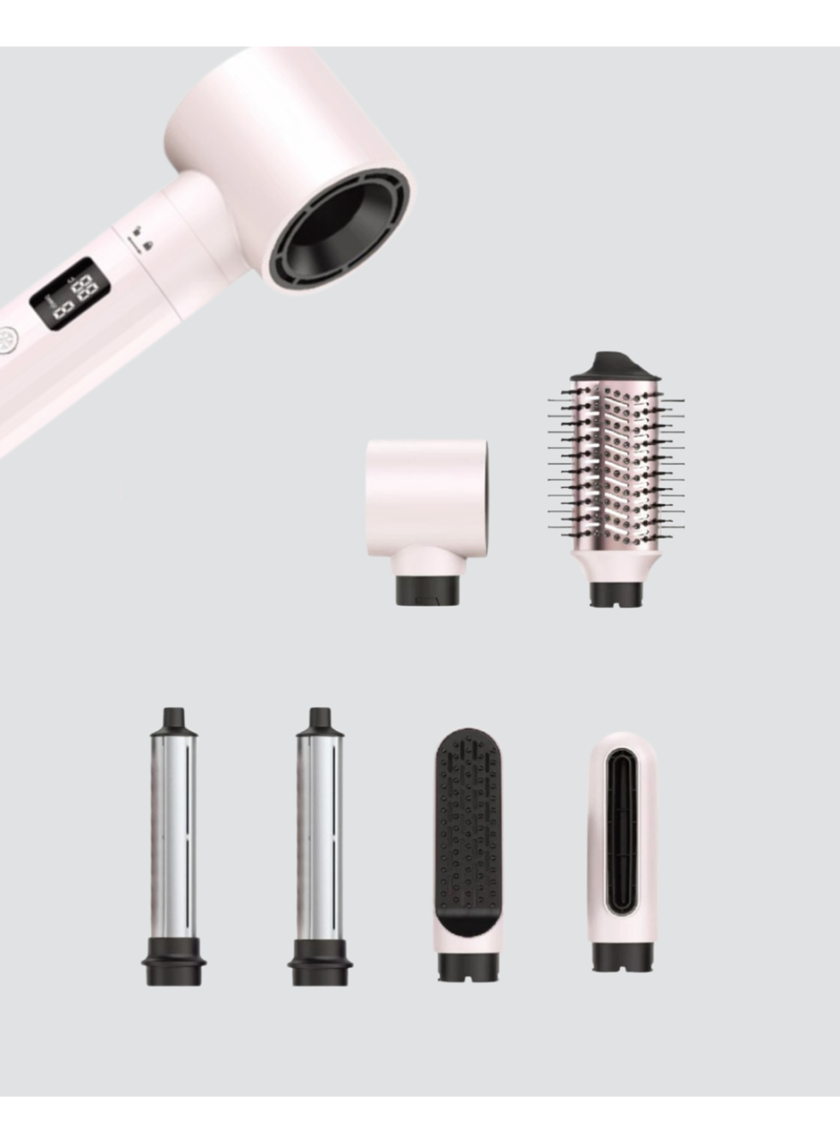 6 Başlıklı Hızlı Kurutma ve Bukle Şekillendirme Seti