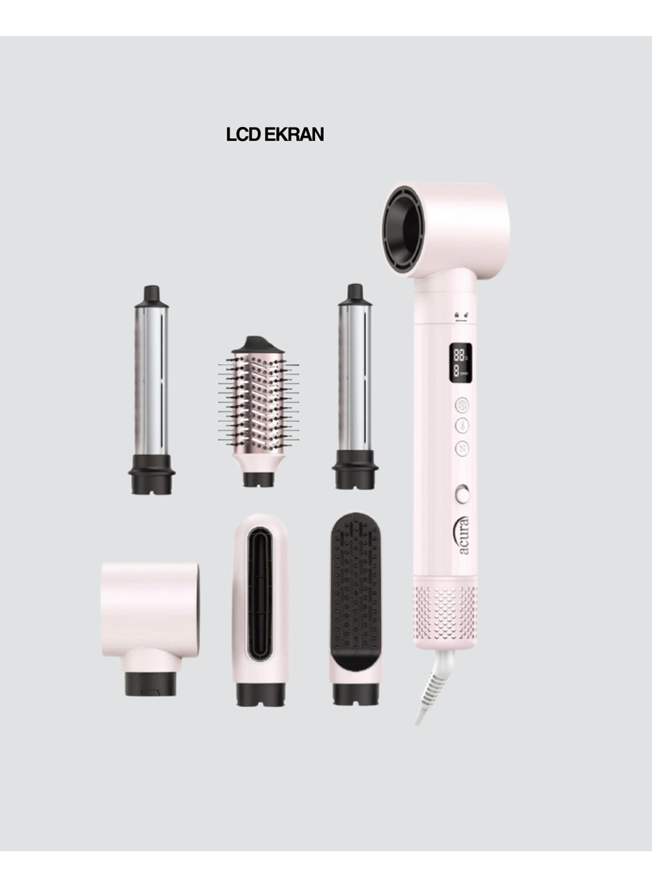 Motorlu LCD Ekranlı Saç Şekillendirme Seti