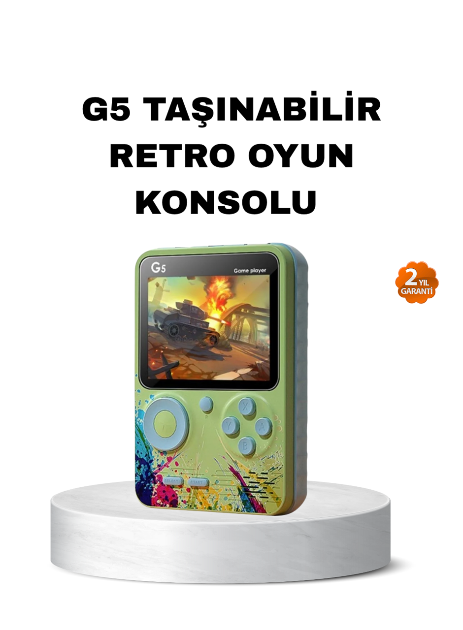 G5 Retro Oyun Konsolu 500 Klasik Oyunlu 3 İnç HD Ekran ve TV Bağlantılı