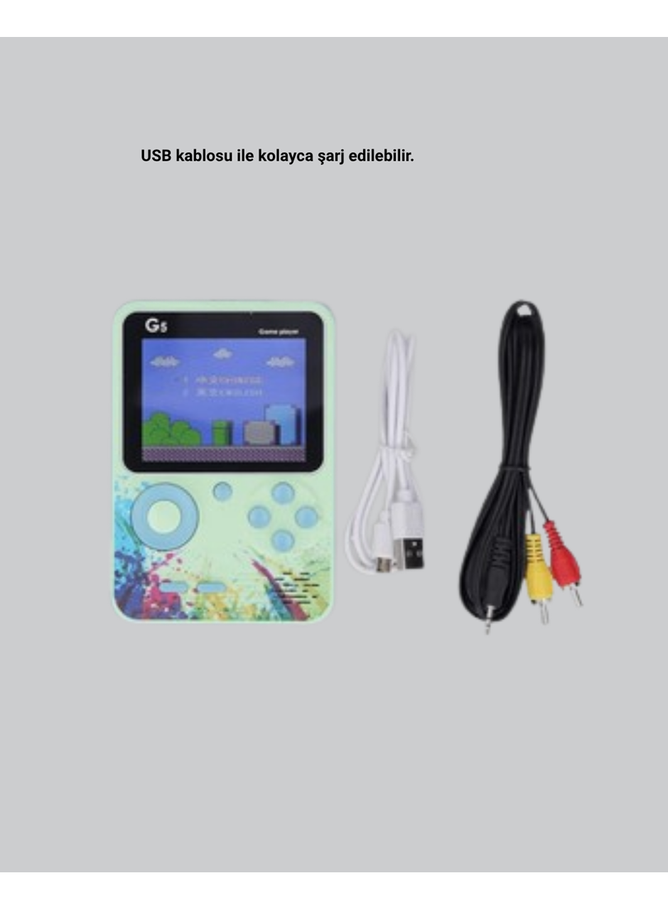 G5 Retro Oyun Konsolu 500 Klasik Oyunlu 3 İnç HD Ekran ve TV Bağlantılı