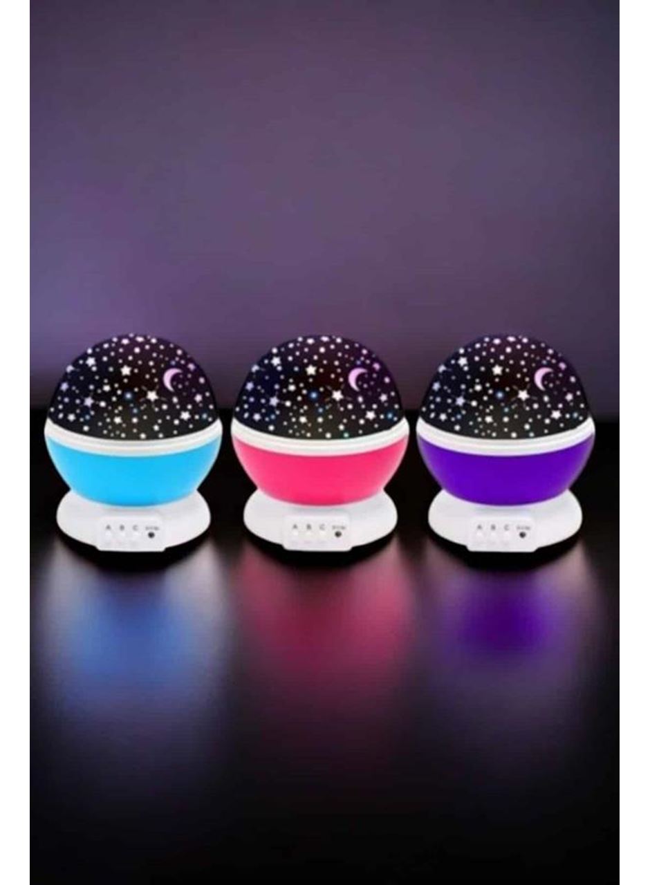 Mavi ve Mor Işıklı  Projeksiyon Lambası