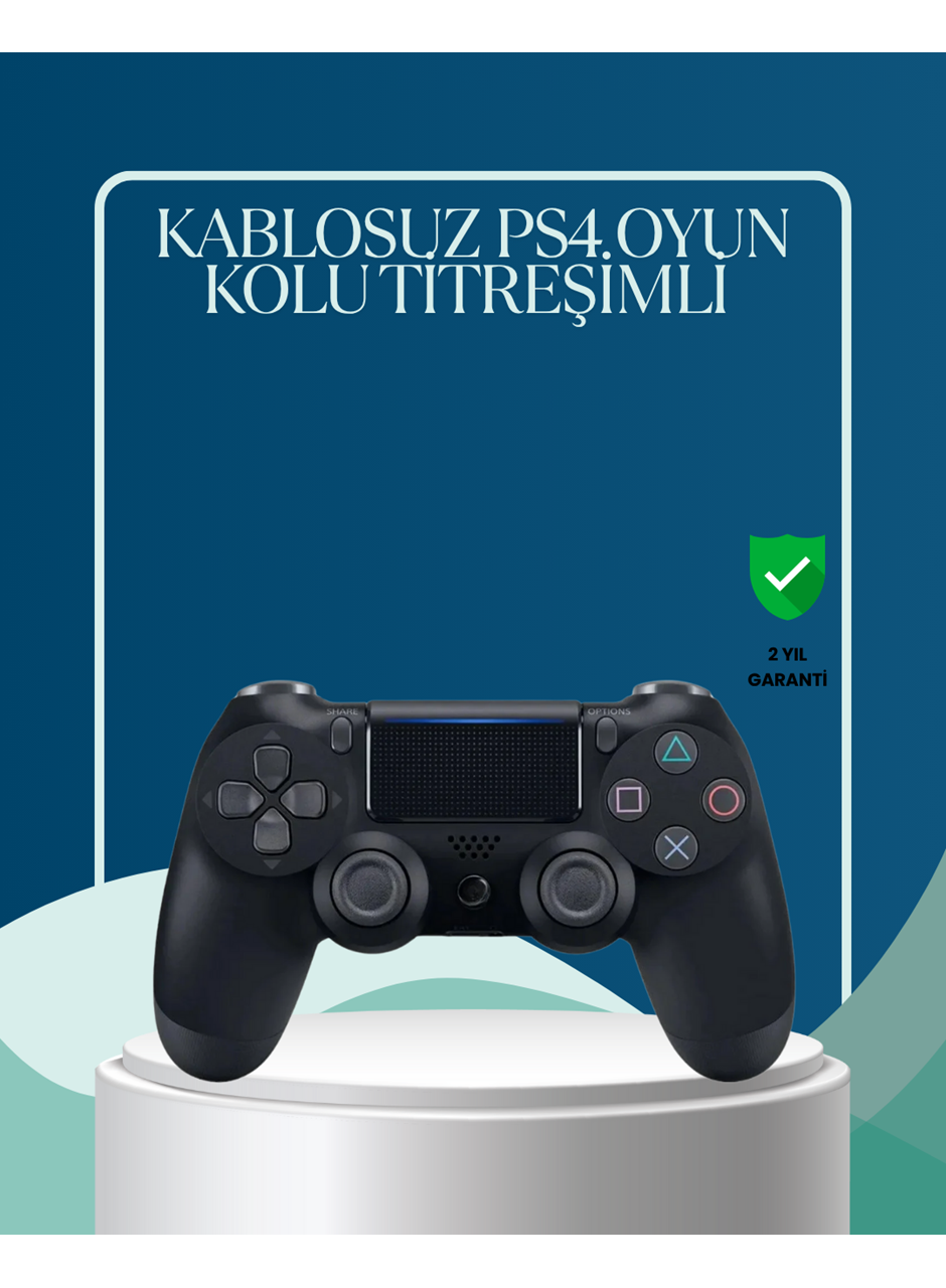 Kablosuz PS4 Oyun Kolu Çift Motor Titreşimli Uzun Bataryalı