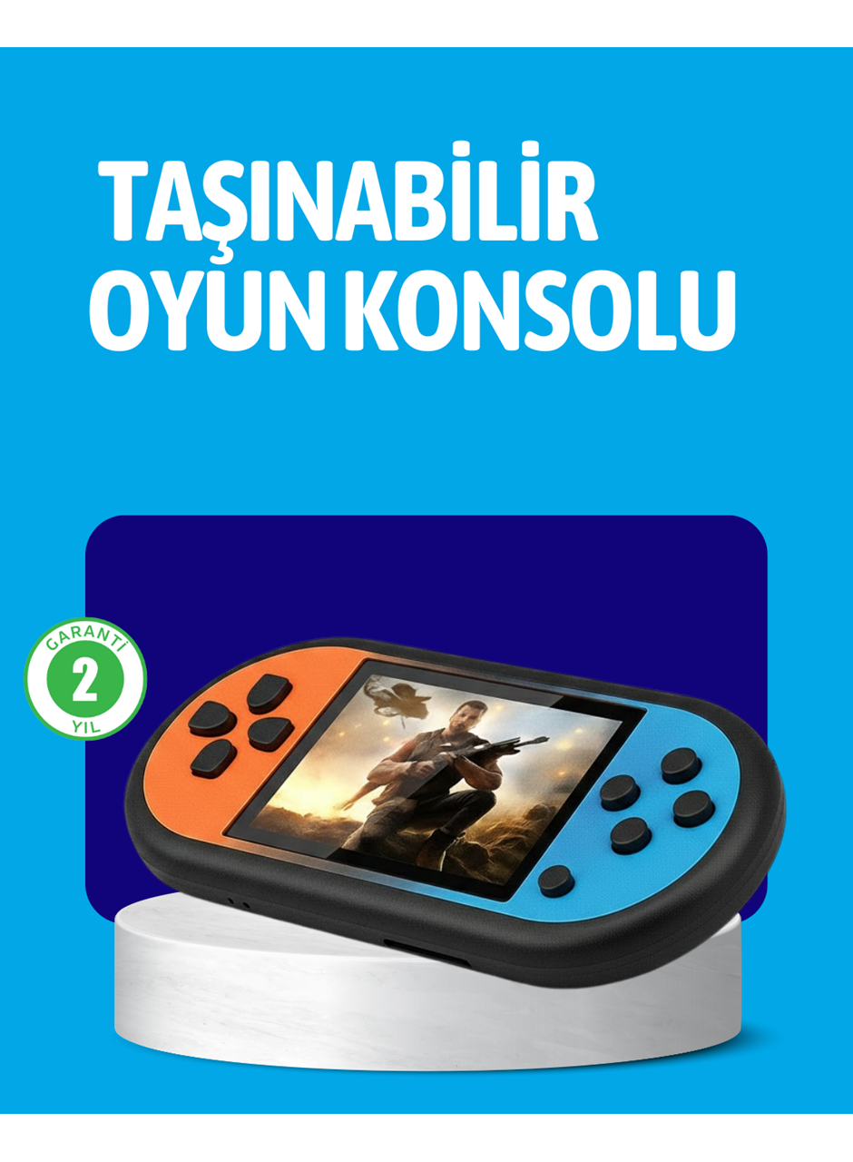 Retro 520 Oyunlu Taşınabilir Konsol HD Ekran USB Şarjlı