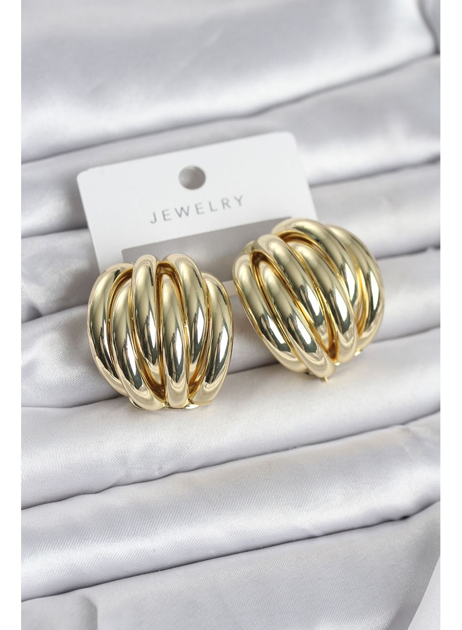 Pirinç Gold Renk Vintage Kadın Küpe