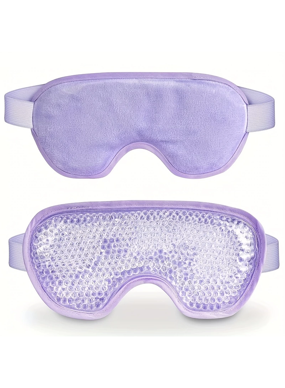 Sıcak Ve Soğuk Boncuklu Buz Jeli Terapi Göz Maskesi (Mor) (