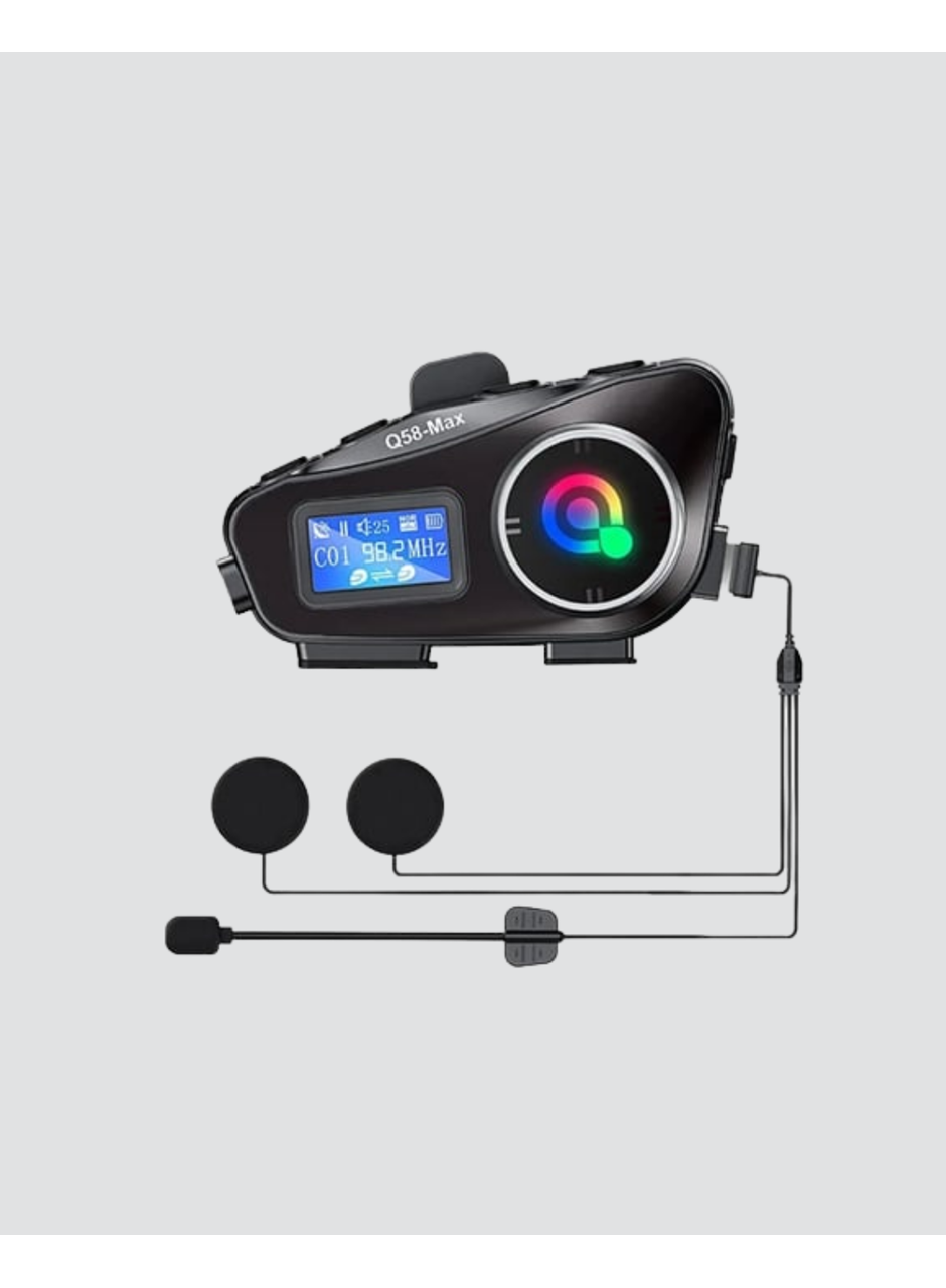 IP65 Suya Dayanıklı Kask Bluetooth Kulaklık LCD Ekranlı