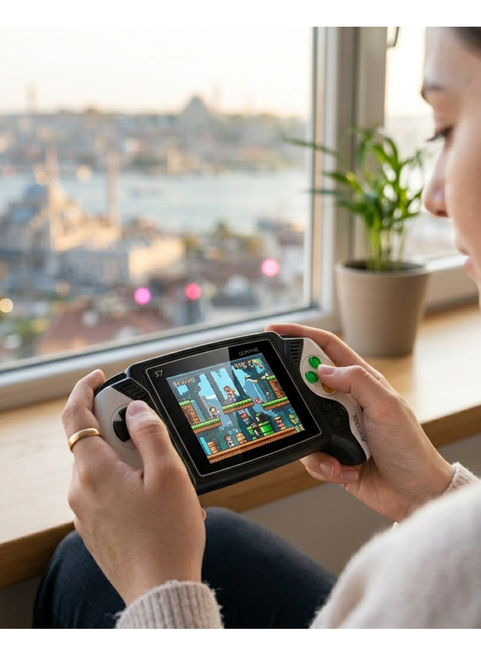 Taşınabilir Oyun Konsolu 620 Oyun Dahili Renkli Ekran TV Bağlantılı