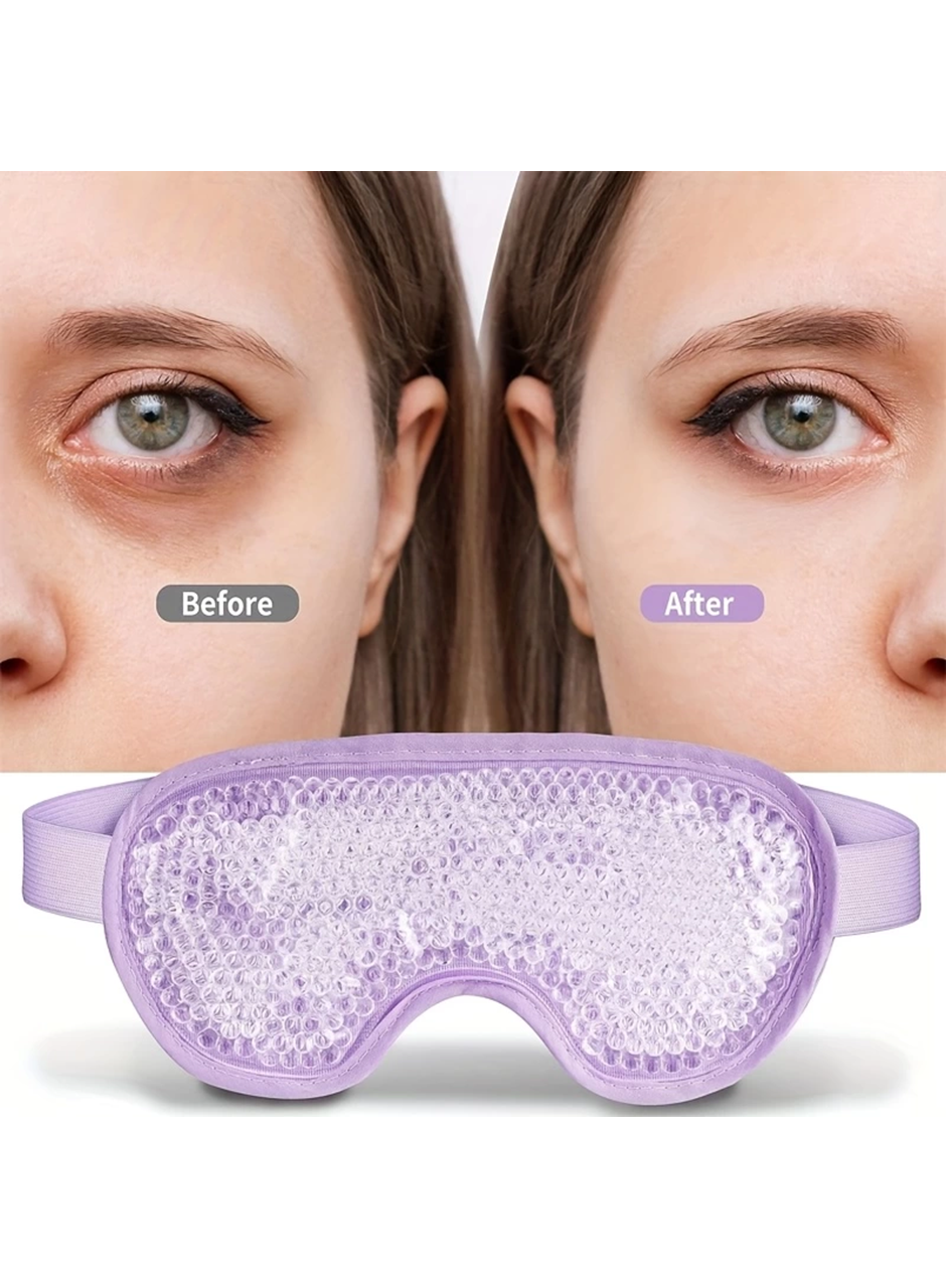 Sıcak Ve Soğuk Boncuklu Buz Jeli Terapi Göz Maskesi (Mor) (