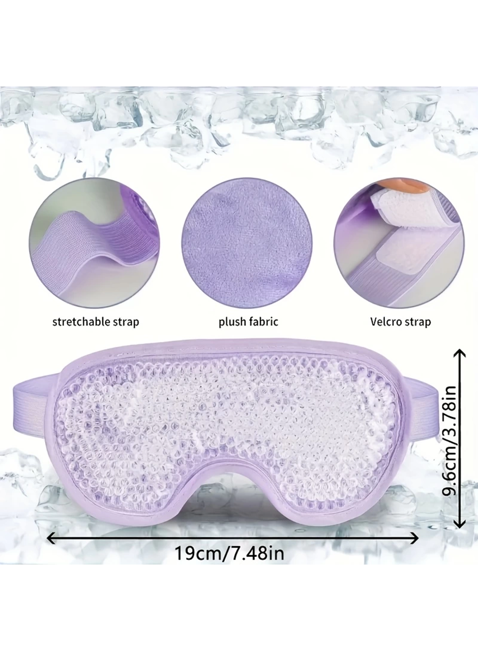 Sıcak Ve Soğuk Boncuklu Buz Jeli Terapi Göz Maskesi (Mor) (