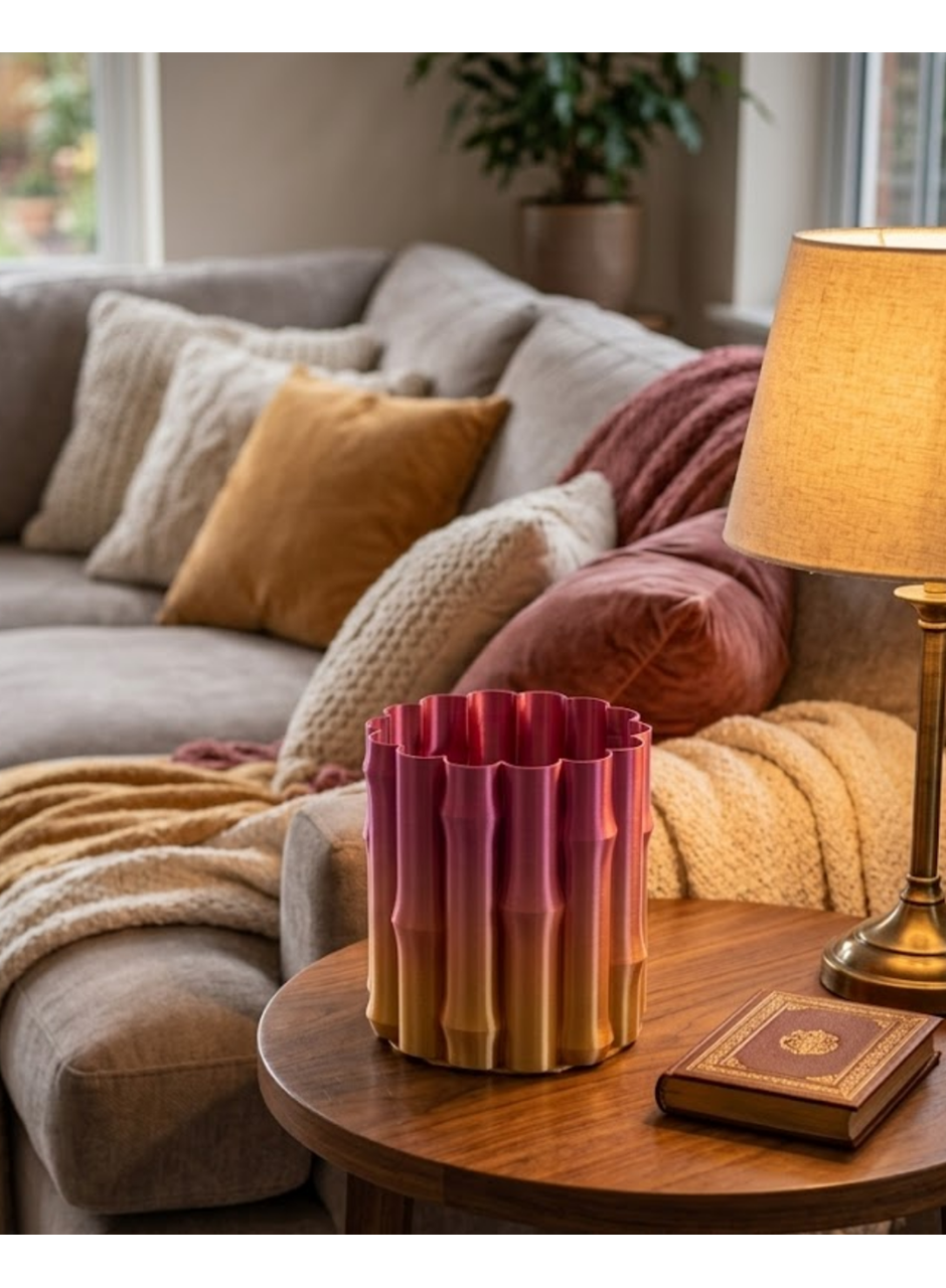 3D ÜRÜN MOR SARI VAZO