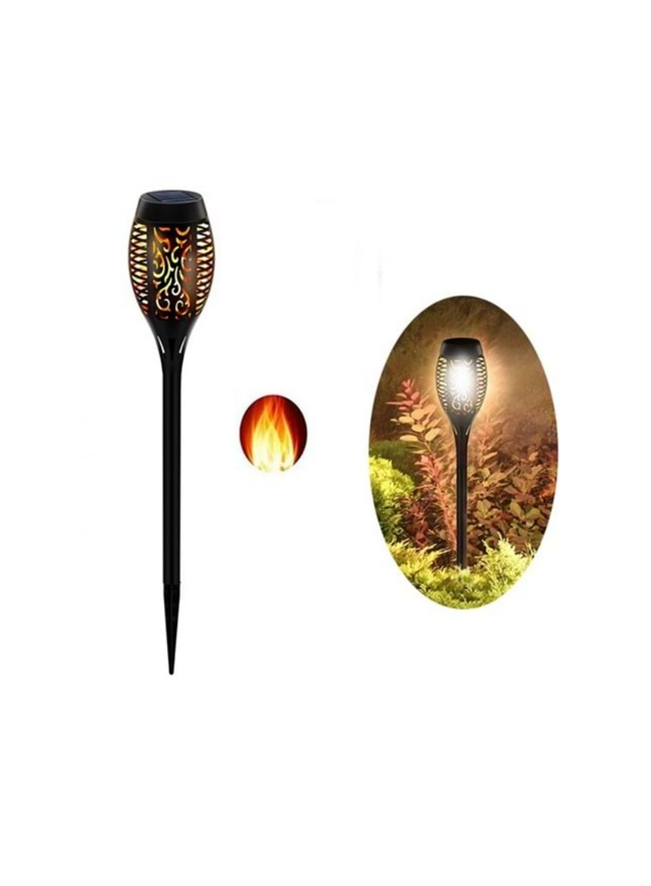 Solar Alev Işıklı Bahçe Lambası Enerji Tasarruflu Sensörlü Dekoratif Dış Mekan Aydınlatma