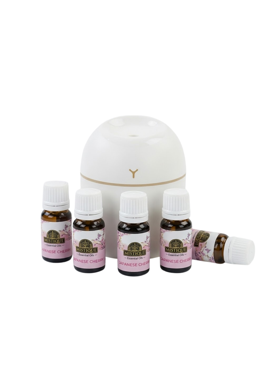 Mini Nemlendirici 5 Esans Hediyeli LED Işıklı Taşınabilir Aromaterapi Buhar Makinesi