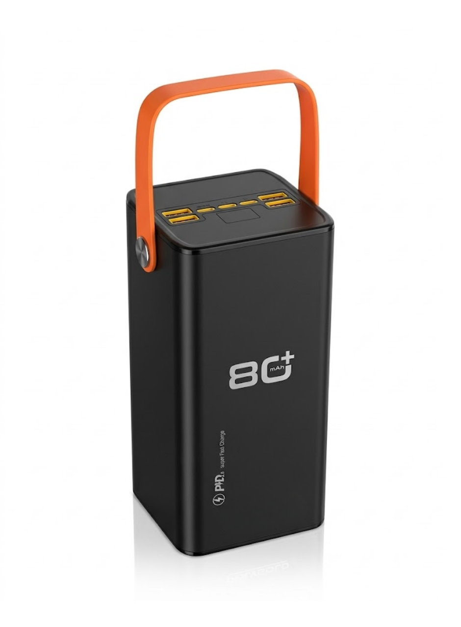 80000 mAh Taşınabilir Powerbank Süper Hızlı Şarj Çoklu Çıkış ve LED Göstergeli