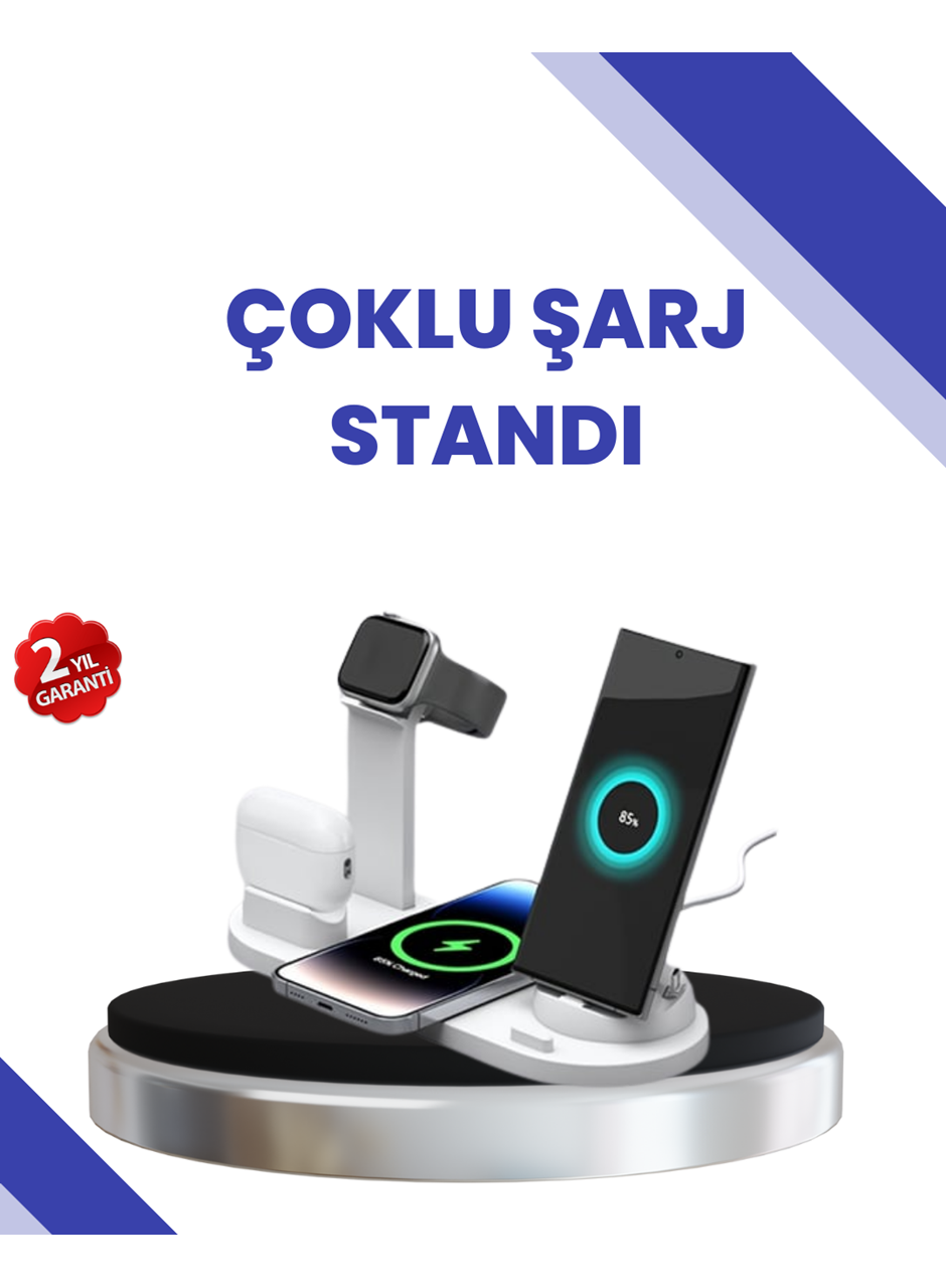 Masaüstü Düzenleyici 4’ü 1 Arada Kablosuz Şarj Aksesuarı