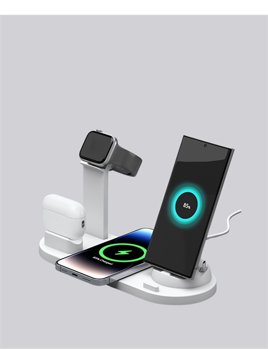 iPhone, Apple Watch ve AirPods ile Uyumlu 4'ü 1 Arada Şarj Ünitesi – Tüm Apple Cihazları Tek Noktada