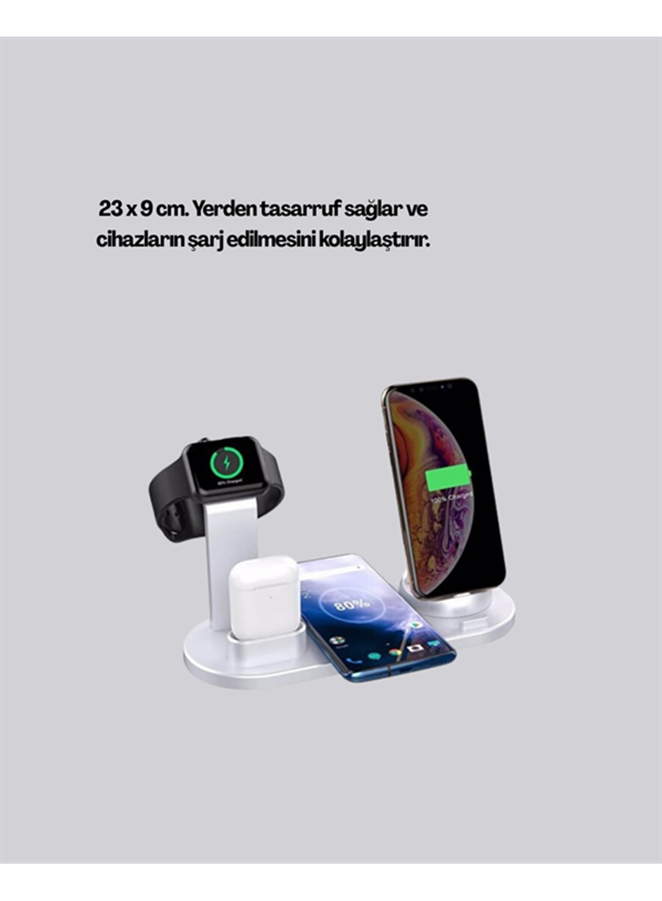 iPhone, Apple Watch ve AirPods ile Uyumlu 4'ü 1 Arada Şarj Ünitesi – Tüm Apple Cihazları Tek Noktada