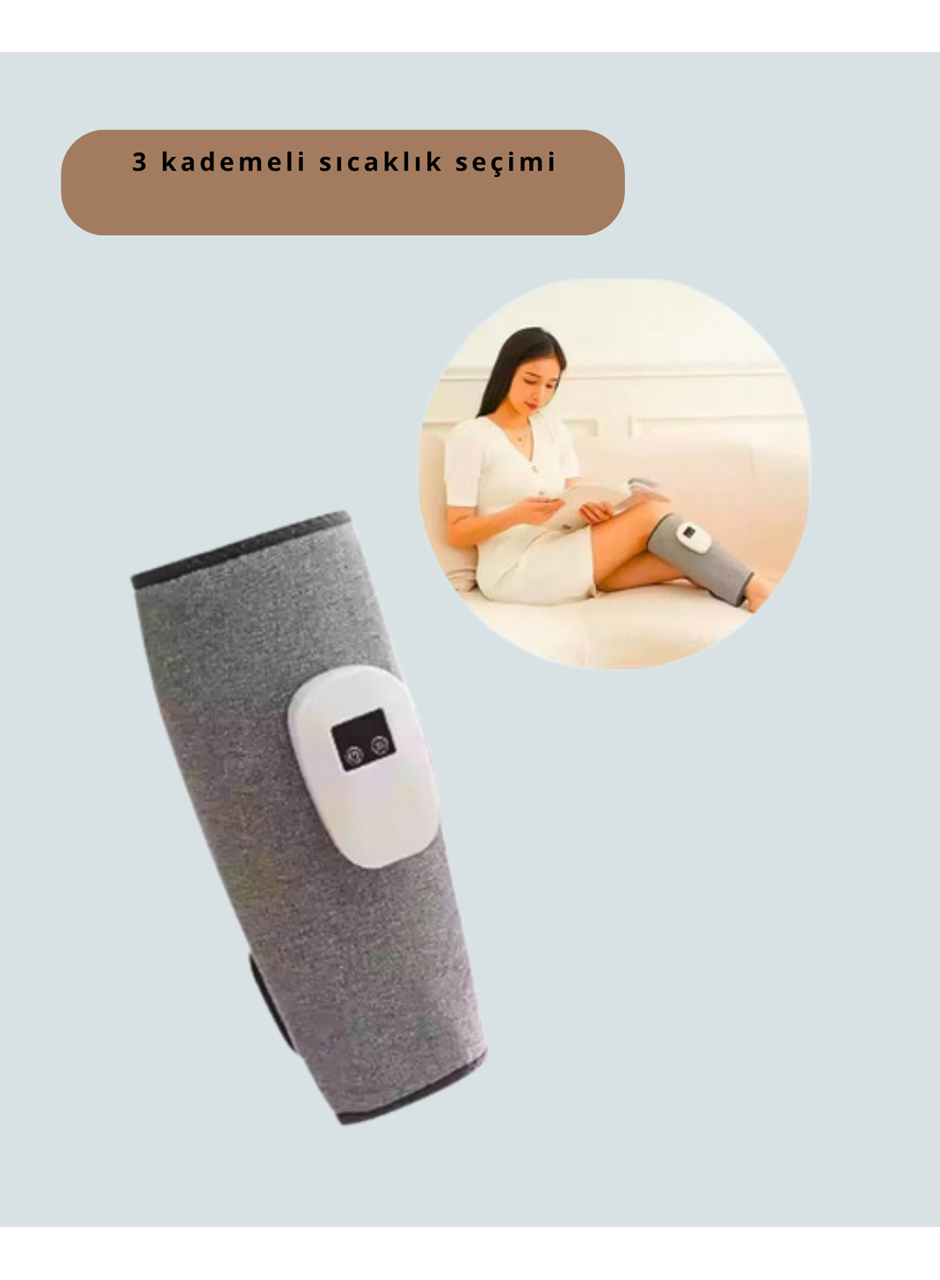 Taşınabilir Şarjlı Baldır Masaj Aleti – 3 Kademeli Isı ve Basınç Ayarı, Titreşim Fonksiyonlu