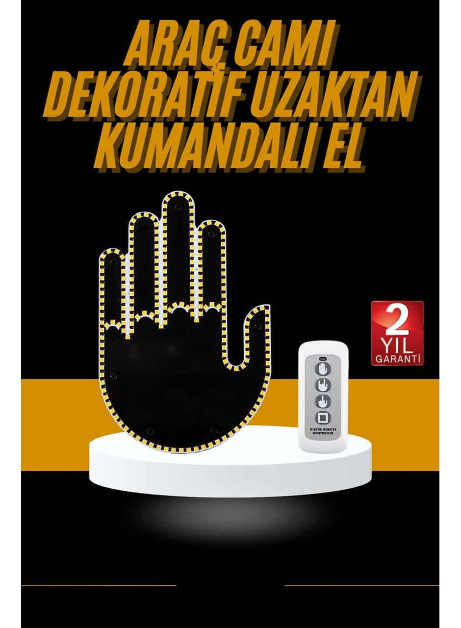 Uzaktan Kumandalı Araba Parmak Hareketi Işığı Parmak Işığı LED Araba Arka Pencere