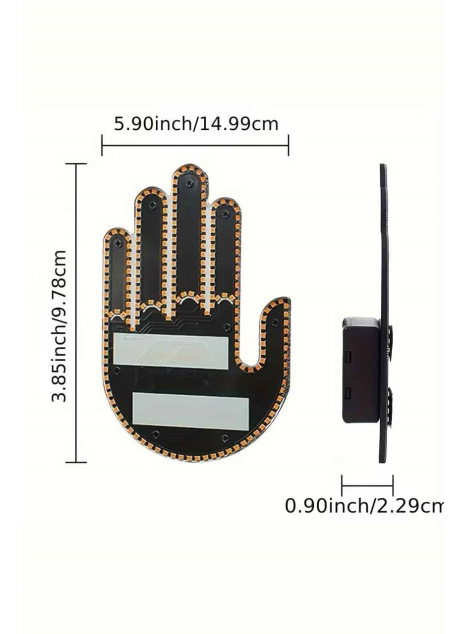 Kumandalı El Led Araba İçi 4 Farklı Mod El Orta Parmak Led