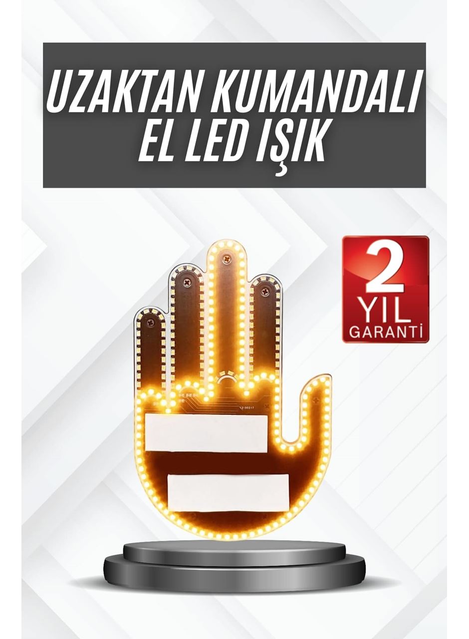Uzaktan Kumandalı El Orta Parmak Led Araç Camına Özel